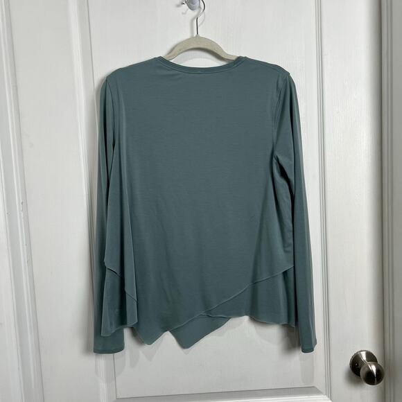 Lululemon Sweetest Day Asymmetrical Top Long Sleeve Shirt Tencel Blue Cast - Picture 5 of 7
